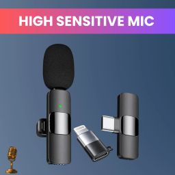 K8 Wireless Microphone Recording Clip Mic with Receiver for Vlogging/YoutubeE292 Microphone-image-42