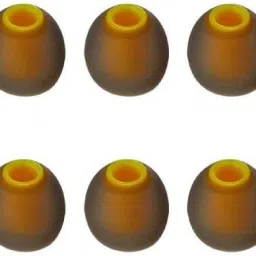 BBS TECH Soft Silicone Multi Color Rubber Replacement Medium Size Eds for Headphones set of 3 Pcs Yellow & Black Silicone replacement In The Ear Headphone Cushion (Pack of 6, Yellow & Black) In The Ear Headphone Cushion-image-16