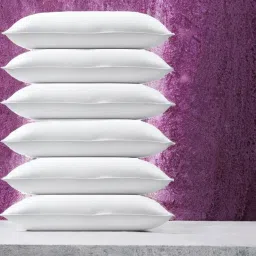LUXURY Microfibre Solid Sleeping Pillow Pack of 6-26