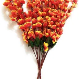Orange Peach Blossom Artificial Flower-image-70