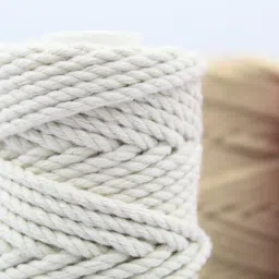 craft affair | 3ply Twisted Oragnic Cotton Macrame thread (Each Color 10 Meter, 3mm) | Macrame Thread for Wall Hangers and DIY Projects | Pack of Five image 5