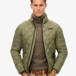 Men Diamond Quilted Fuji Lite Regular Fit Puffer Jacket-image-2