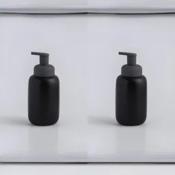 USHA SHRIRAM Black 2 Pcs Ceramic Soap Dispenser-image-24