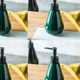 USHA SHRIRAM Green Ceramic Soap Dispenser 250 ml-image-36