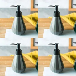 USHA SHRIRAM Grey 2 Pieces Ceramic Soap Dispenser 250 ml Each-image-16