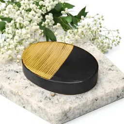 USHA SHRIRAM Khaki Ceramic Soap Dish-image-10