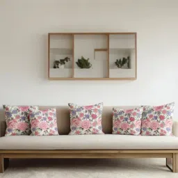 ambbi collections Multicolor Satin Floral 16x16 inches Cushion Covers (Pack of 5)-picture-3