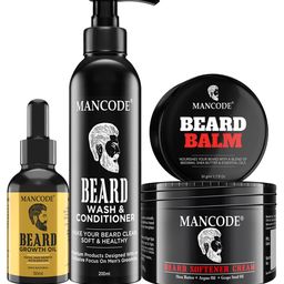 MANCODE Beard Growth Oil, Beard Wash & Conditioner & Beard Balm, Softener Cream-6