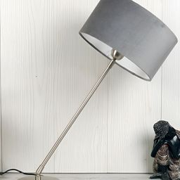 Decor de Maison Grey Aluminium Cylindrical Table Lamp-43