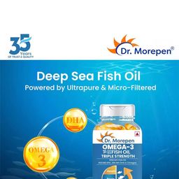 Dr. Morepen Set of 2 Multivitamin Men & Unisex Omega-3 Triple Strength - 60 Tablets Each image 5