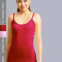 FBAR Pack Of 2 Cotton Sleeveless Long Camisole-image-5