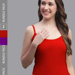 Friskers Pack Of 2 Skin Friendly Cotton Camisoles-image-9