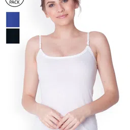 Dollar Missy Pack Of 3 Combed Cotton Camisoles-image-80