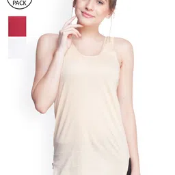 Dollar Missy Pack of 3 Combed Cotton Camisole-image-26