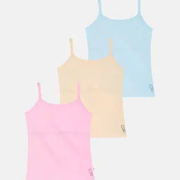 You Got Plan B Girls Pack Of 3 Padded Camisoles-image-36