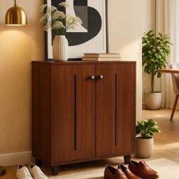 stunica FootFit 12-Pairs Shoe Cabinet In Walnut Finish-picture-47