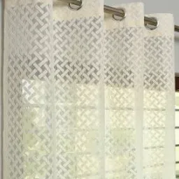 152 cm (5 ft) Net Transparent Window Curtain (Pack Of 2)-17