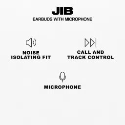 skullcandy Jib Wired Earbuds with Microphone, Noise Isolating Fit, Call and Track Control Wired Headset image 2