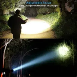 akr Powerful Metal LED Zoomable 4 Modes Flashlight, Super Bright Cree with COB 5 hrs Torch Emergency Light image 4