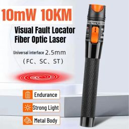 10KM 10mW Visual Fault Locator Fiber Optic Cable Tester VFL Telecom Laser Light Digital Voltage Tester-16