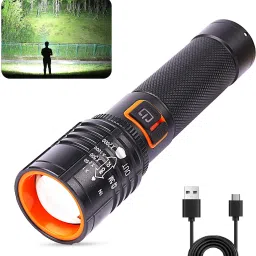 M981 (ZOOMABLE METAL LED TORCH)5 Modes Flashlight, Super Bright 150W LED Light Torch-10