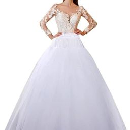 KCM FASHION 2-LAYER-B-white Net Petticoat-image-1