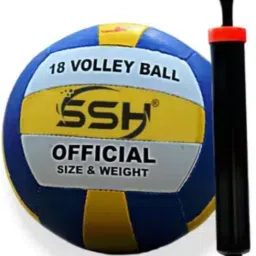 NEW GEN 18 PANNEL SOFT SYNTHETIC VOLLEYBALL WITH AIR PUMP SIZE-4 Volleyball - Size: 4-13