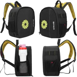 AdventIQ DSLR/SLR Camera Lens Shoulder Printed Backpack-(BNP 0197P-Camera Shutter)-Yellow ClrCamera Bag image 2