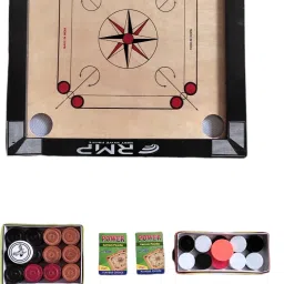 Carrom board for kids, small size 20X20 inches 10 cm Carrom Board-image-25