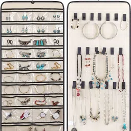 Earring,Necklace,Chain Hanging Jewellery Organiser Accessories (PACK OF 1) JEWELLERY Vanity Box-40