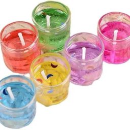 Smokeless Decorated MiniCute Little Glass Jelly Gel Small Candles for Home Decor Candle-image-25