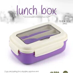 Heavy 2 Section Lunch Box For College, School, Office 2 Containers Lunch Box-image-17