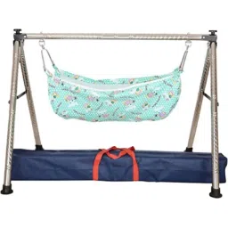 foldable round stainless steel cradle with cot (KHOYU)-image-59