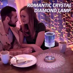 erizone Crystal Table Lamp With Remote Control- Rechargeable Crystal Diamond Table Lamp Study Lamp image 2
