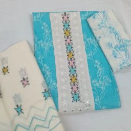 Women Stitching Embroidered, Printed Suit-image-9