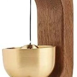 Beech Wooden Door Chime with Brass Bell Dopamine Door Bell for Home Shop Use Decorative Showpiece - 4 cm-image-33
