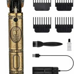 Krittoe Professional Vintage T9 Hair Trimmer Clipper T-Shape Design & Dragon Style G68 Trimmer 120 min Runtime 4 Length Settings-image-78