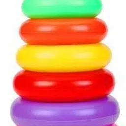 Plastic Teddy Stacking Ring Jumbo Stack up Educational Toy Multicolour Rings Tower Construction Toys Set-10