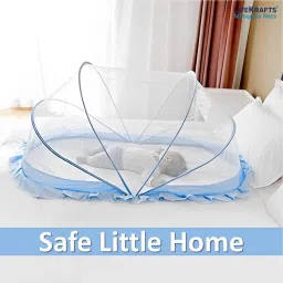 Nylon Kids Washable Foldable Baby Mosquito Net, Bottomless Net for Infants, for Safe & Easy Use | Mosquito Net-3