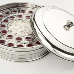 Single Bread Glass Tray Communion Set (Holy Communion Set) Tray-35