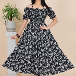 Women Maxi Black Full Length Dress-image-43