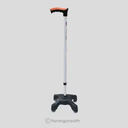 flamingo Stability Quadripod Walking Stick - Height Adjustable, Broad Quadra Base Walking Stick image 2