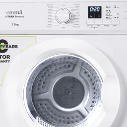 Croma 7 kg Fully Automatic Front Load Dryer (Fixed Frequency Motor, White) image 4