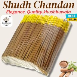 Chandan Agarbatti – Premium Sandalwood Incense Sticks for Puja 300 GRAM PACK Chandan, 0% Charcoal, Puja item-image-6