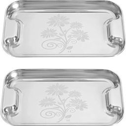 Stainless Steel Serving Tray/lemon Platter with steel Finish,Multipurpose Tray Tray-10