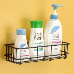 steelhaven Self-Adhesive Multi-use Shelf-One is with Hook One shelf without Hook,Pack of 2 Iron Wall Shelf image 4