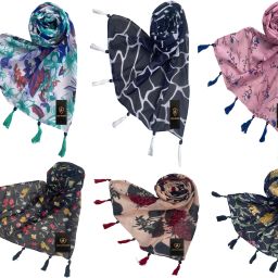 Printed Chiffon Women Multicolor Scarf, Stole-image-62