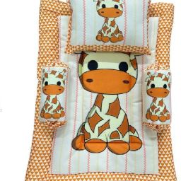 New Born Baby |Bed Protector |Sleeping Mattress Unique Design with 3 cushion-image-70