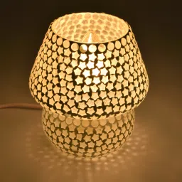 Traditional Handicraft Home Decor Glass Table Lamp Beautiful Mosaic Oval Shape Home Decor Table Lamp for Bedroom Table Lamp-26