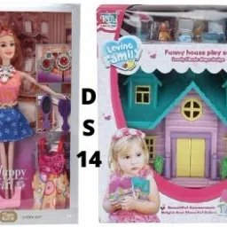 Cute Doll House with Doll and Fashion Accessories Set for Girls , DS13-image-67